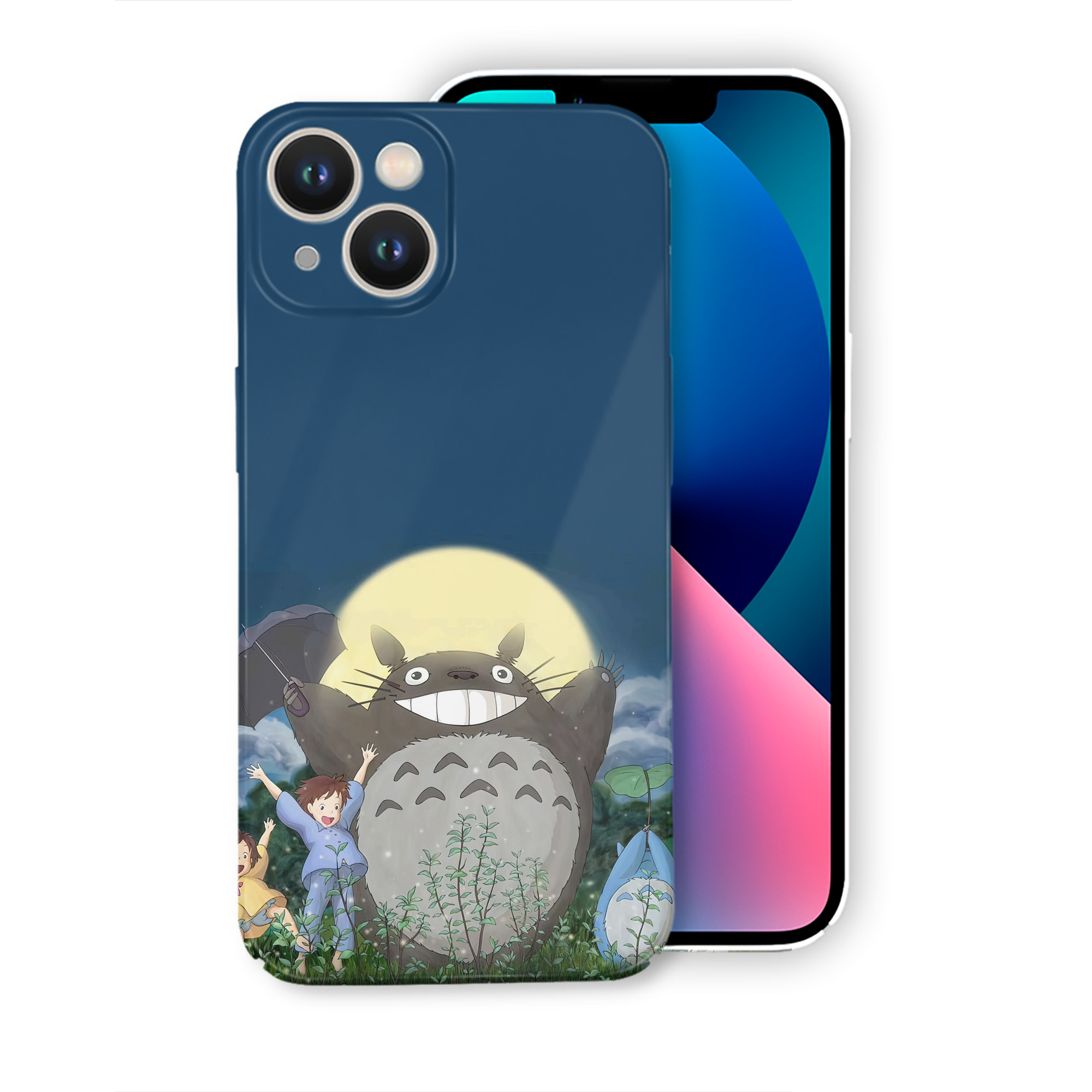 （画像用） となりのトトロ 草壁メイ 草壁サツキ My Neighbor Totoro Satsuki Kusakabe Mei Kusakabe 【iPhone 14シリーズ対応】ハードケース